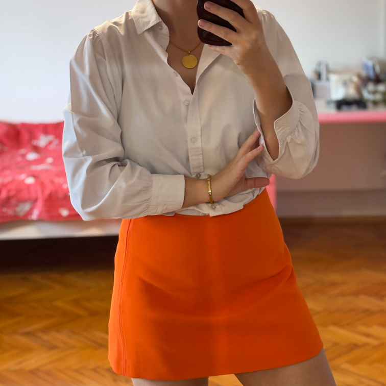 ZARA narandzasta mini suknja slika #3