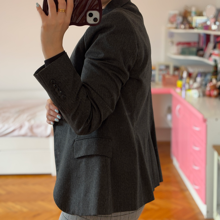 Zara basic sivi sako slika #3