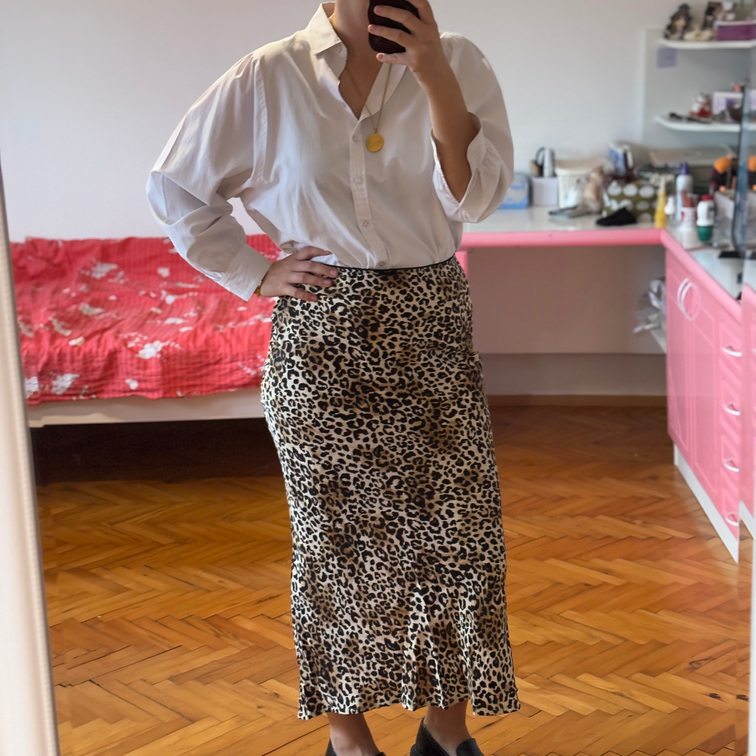 BERSHKA leopard suknja slika #3