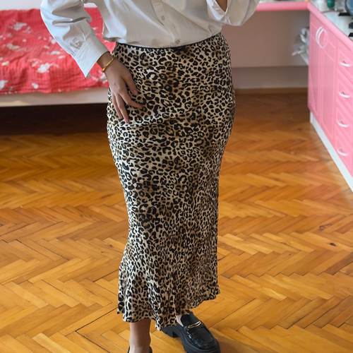 BERSHKA leopard suknja