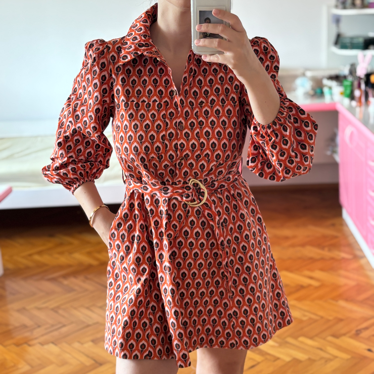 ZARA crvena mini haljina slika #2