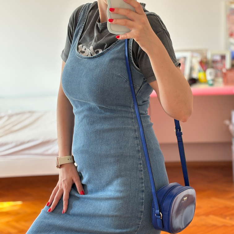 David Jones plava torbica slika #2