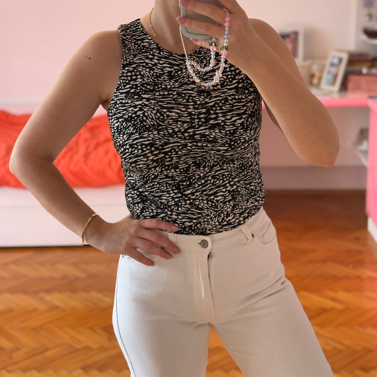 NOVO! Stradivarius crno beli bodi slika #2