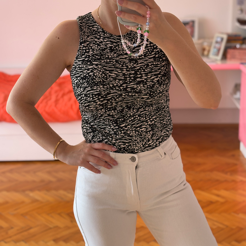 NOVO! Stradivarius crno beli bodi thumbnail #2