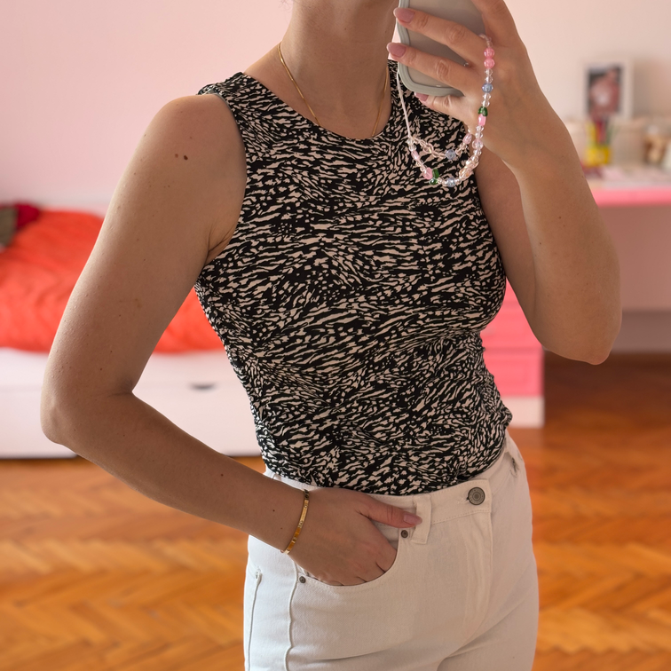 NOVO! Stradivarius crno beli bodi slika #1