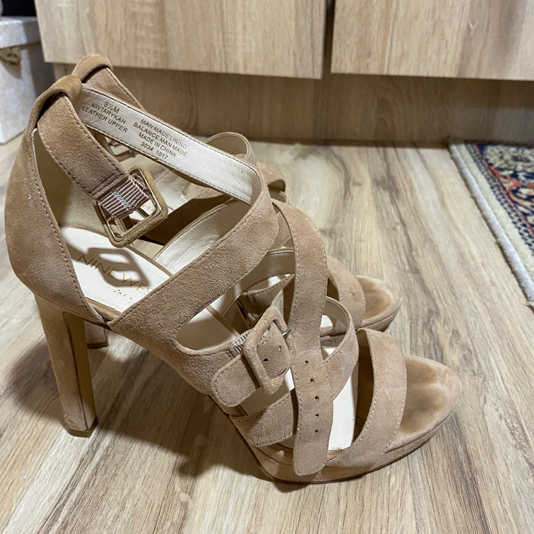 Nine West krem sandale slika #1