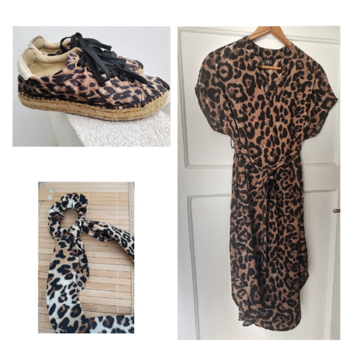Relay espadrile br. i leopsrd print haljina vel. L