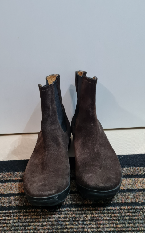 Superga tamno braon kožne čizme slika #2