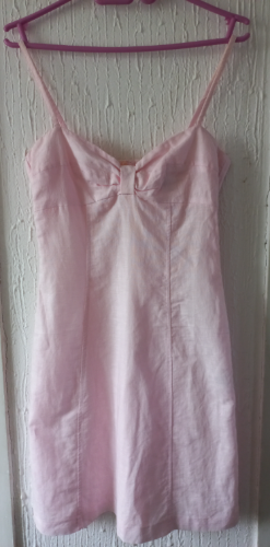 H&m roze lanena haljina