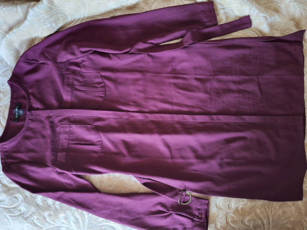 Burgundy kosulja haljina slika #4