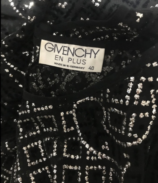 GIVENCHY vintage transparentna haljina, kristali slika #3