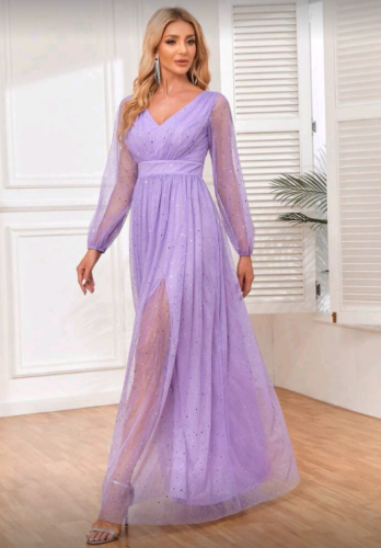 Elegantna lila haljina