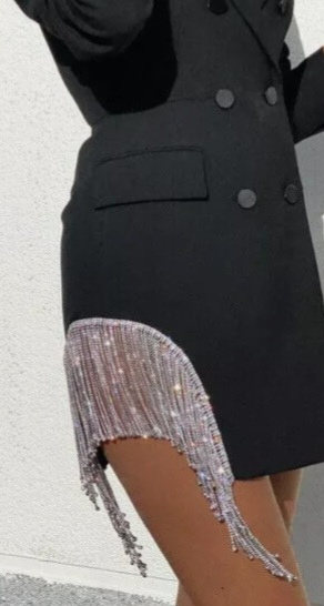 Zara limited sako haljina sa kristalima  slika #4