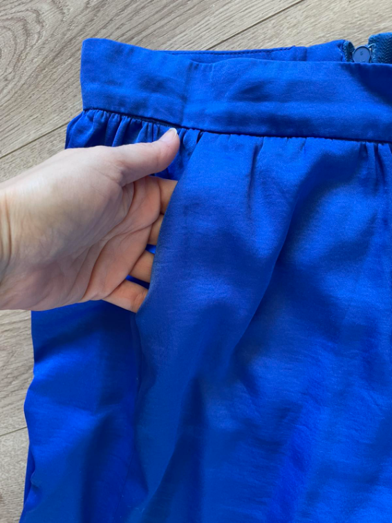 MANGO royal blue palaco pantalone  slika #4
