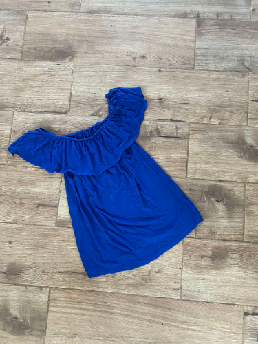 Royal blue off shoulder majica