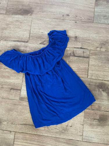 Royal blue off shoulder majica thumbnail #2