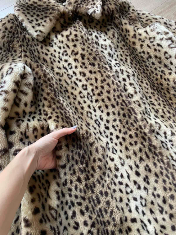 Leopard bunda od veštačkog krzna slika #3