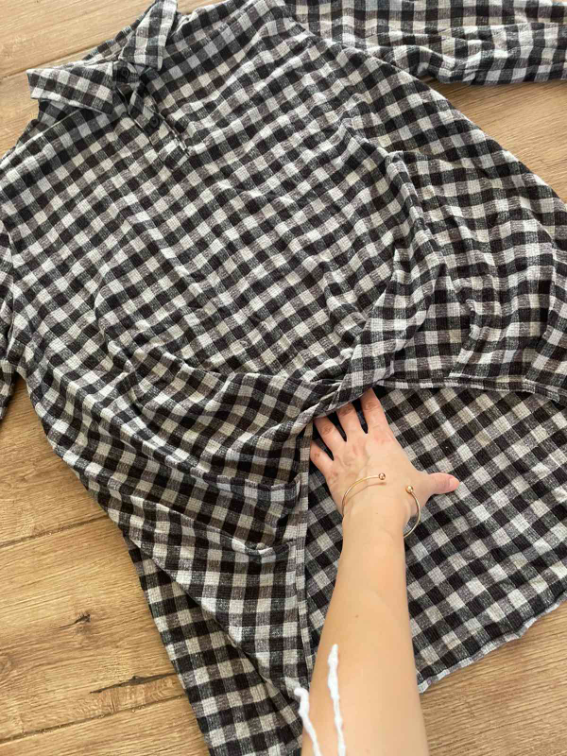 Oversize karirana košulja  slika #3