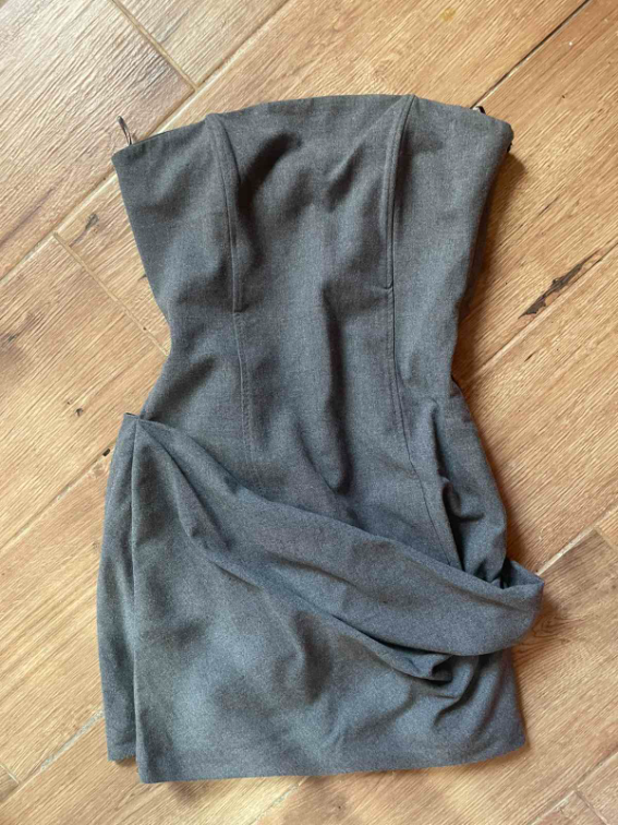 ZARA siva korset haljina  slika #4