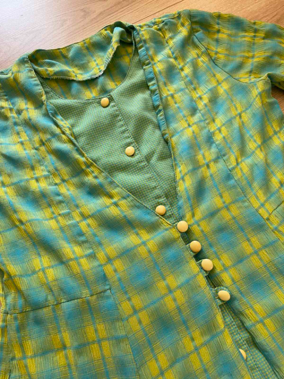 Vintage dvoslojna haljina  slika #3