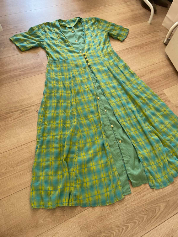 Vintage dvoslojna haljina  slika #5