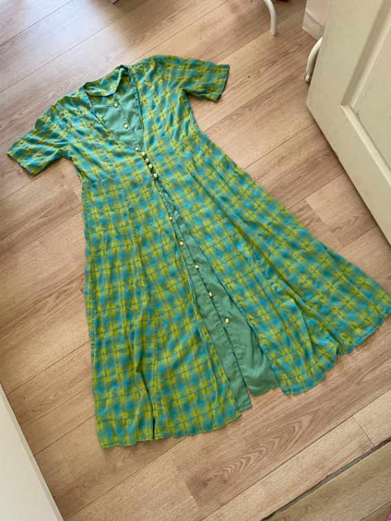 Vintage dvoslojna haljina  slika #1