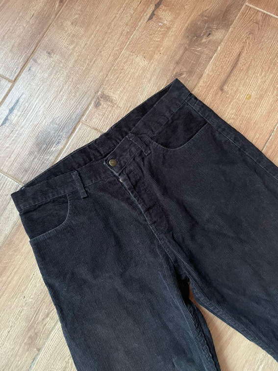 Crne somotske muške pantalone  slika #3