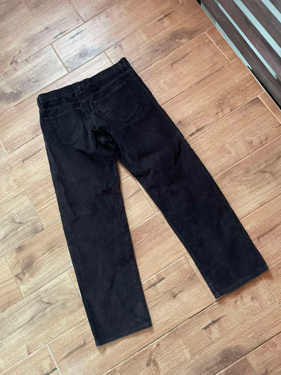Crne somotske muške pantalone  slika #4
