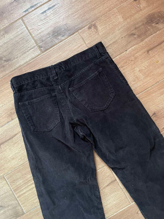 Crne somotske muške pantalone  slika #5