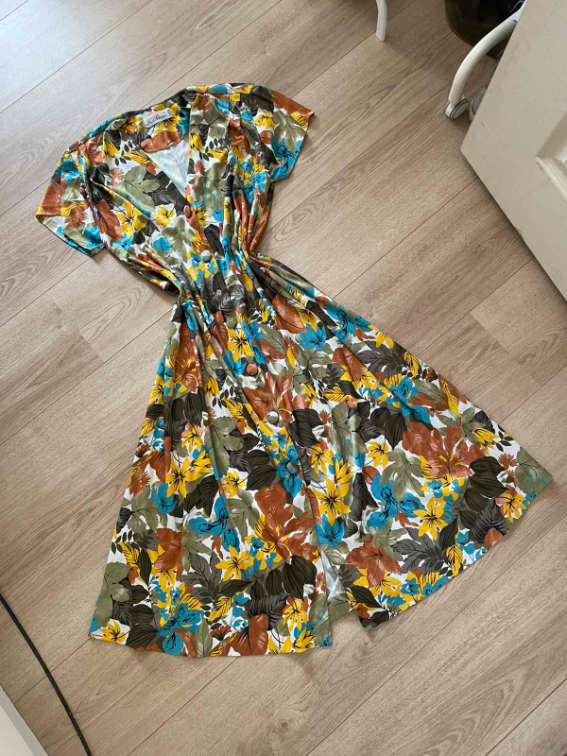 Vintage haljina u jesenjim bojama  slika #1