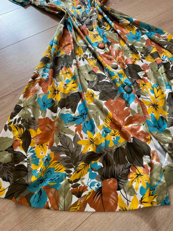 Vintage haljina u jesenjim bojama  slika #3