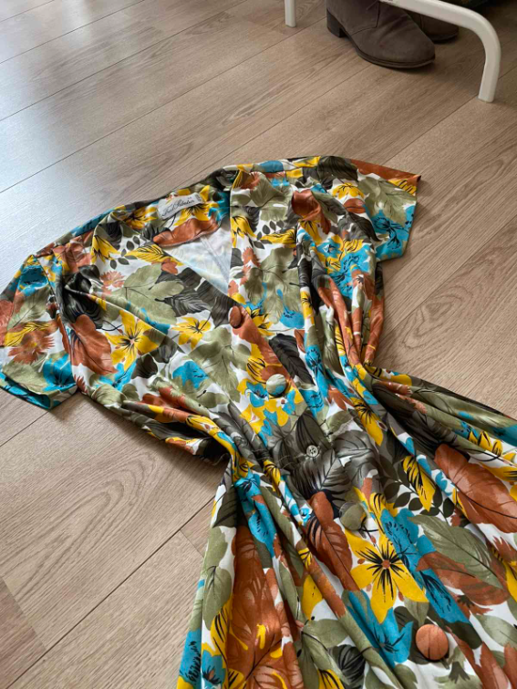 Vintage haljina u jesenjim bojama  slika #5