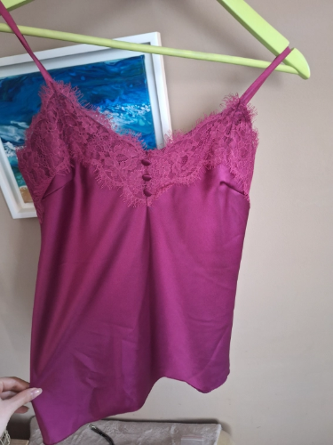Ciklama bluza sa cipkom