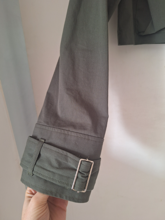 Zara maslinasta crop kosulja slika #3