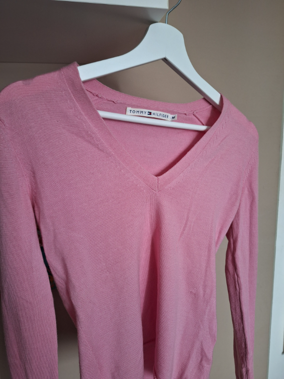 Tommy Hilfiger pink dzemperic od merino vune slika #2