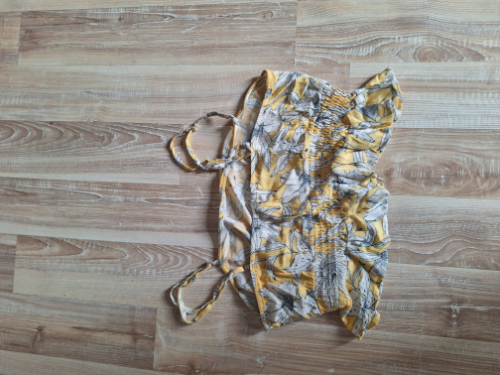 Pull&bear cvetni zuti crop top thumbnail #3