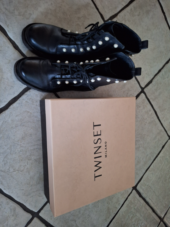 Twinset kozne cizme martinke slika #3