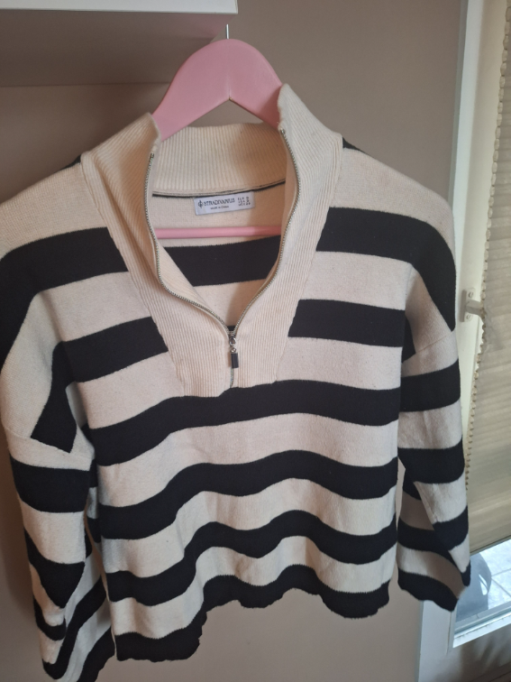 Stradivarius prugasti dzemper slika #4