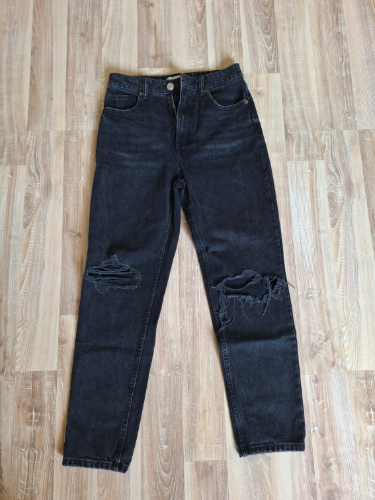 Zara mom jeans crne farmerke