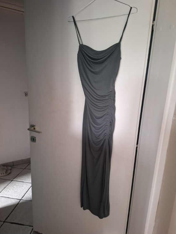 Pull&bear zelena haljina sa slicem slika #5