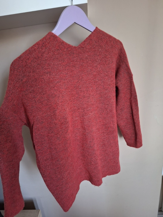 Benetton crveni pastelni kardigan slika #4