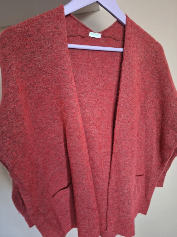 Benetton crveni pastelni kardigan slika #2