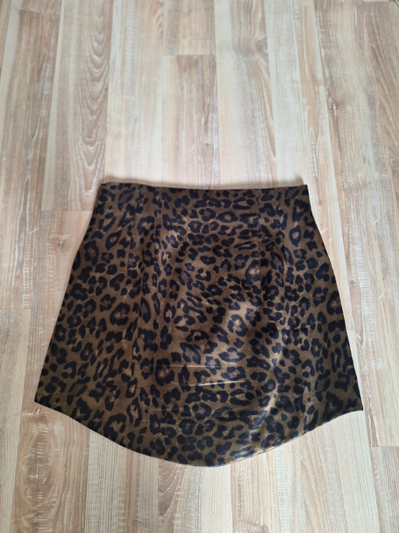 Zara leopard print satenska mini suknja slika #1