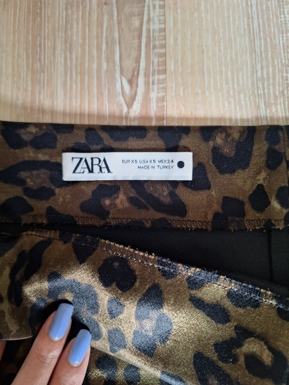 Zara leopard print satenska mini suknja slika #3