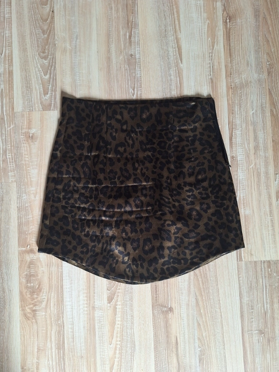 Zara leopard print satenska mini suknja slika #4