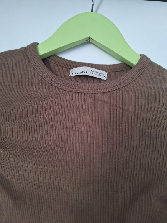 Pull&bear braon crop top slika #3