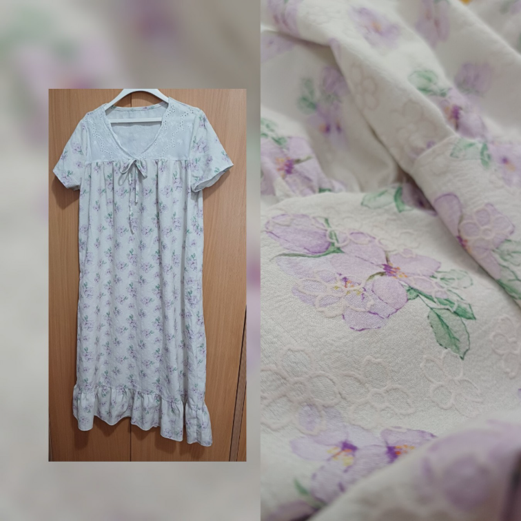 Vintage spavaćica prelep dezen slika #1