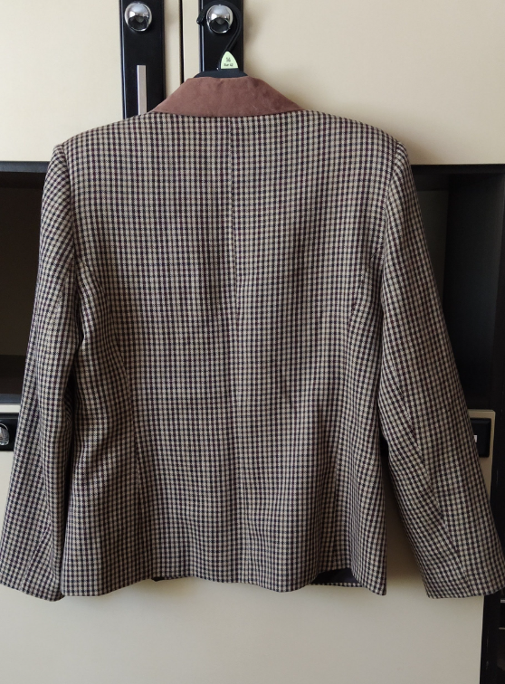 Vintage karirani sako od vune slika #3