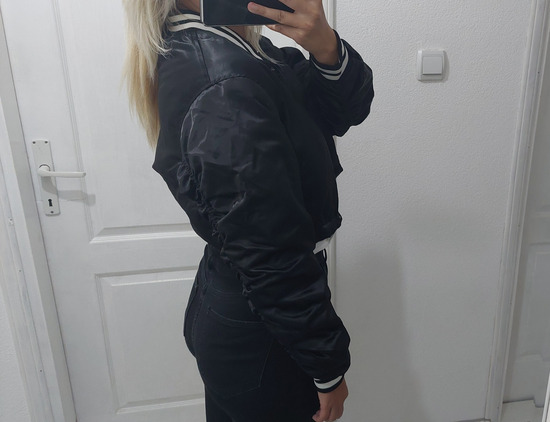 House brand crop bomber jakna slika #2