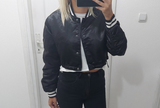 House brand crop bomber jakna slika #4